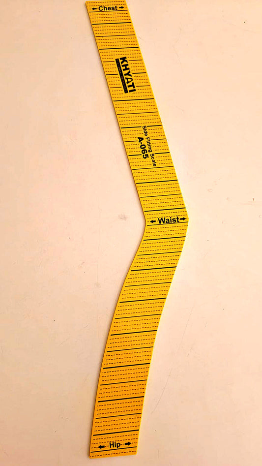 Khyati Side Fitting Scale A-065 (Chest–Waist–Hip Curve Ruler)